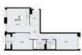 2 room apartment 68 m² Troitsk, Russia