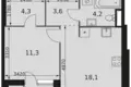 Appartement 1 chambre 43 m² Moscou, Russie