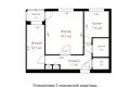 2 room apartment 47 m² Minsk, Belarus