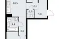Mieszkanie 2 pokoi 59 m² Kommunarka, Rosja