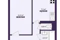 1 room apartment 30 m² Minsk, Belarus