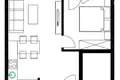 1 bedroom apartment 42 m² Boreti, Montenegro