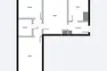 3 room apartment 57 m² Lodz, Poland