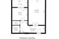 1 room apartment 43 m² Minsk, Belarus
