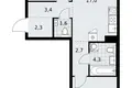 Wohnung 2 zimmer 59 m² Kommunarka, Russland