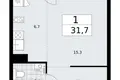 Mieszkanie 1 pokój 32 m² Troick, Rosja