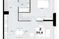 Wohnung 2 zimmer 54 m² Kommunarka, Russland