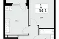 Квартира 1 комната 34 м² поселение Сосенское, Россия