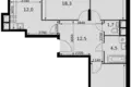 Квартира 3 комнаты 79 м² Развилка, Россия