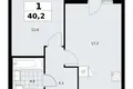 Квартира 1 комната 40 м² район Коммунарка, Россия