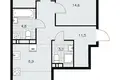 3 room apartment 68 m² Moscow, Russia