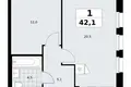 Квартира 1 комната 42 м² район Коммунарка, Россия