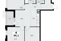 4 room apartment 66 m² Moscow, Russia