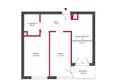 Mieszkanie 3 pokoi 47 m² Kraków, Polska