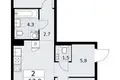 Mieszkanie 2 pokoi 58 m² Troick, Rosja