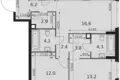 Apartamento 3 habitaciones 74 m² Moscú, Rusia