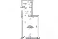 1 room apartment 39 m² in Minsk, Belarus