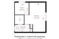 Квартира 1 комната 30 м² Минск, Беларусь