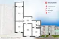 Квартира 3 комнаты 67 м² Минск, Беларусь