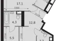 Квартира 3 комнаты 88 м² район Коньково, Россия