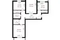 3 room apartment 76 m² Minsk, Belarus