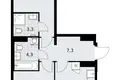 Wohnung 2 zimmer 59 m² Troizk, Russland
