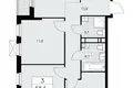 3 room apartment 68 m² Moscow, Russia