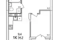Apartment 35 m² Ankudinovka, Russia