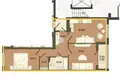 Wohnung 2 zimmer 64 m² Kaliningrad, Russland