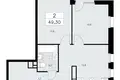 2 room apartment 49 m² poselenie Sosenskoe, Russia