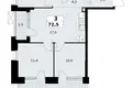 Appartement 3 chambres 73 m² Kommunarka, Russie