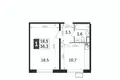 Appartement 1 chambre 36 m² Leninsky District, Russie