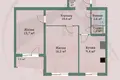2 room apartment 54 m² Barysaw, Belarus