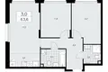 3 room apartment 64 m² poselenie Sosenskoe, Russia