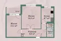 Mieszkanie 2 pokoi 50 m² Mińsk, Białoruś