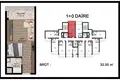 Appartement 1 chambre 33 m² Mezitli, Turquie