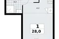 Mieszkanie 1 pokój 28 m² Kommunarka, Rosja
