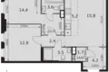 Квартира 3 комнаты 63 м² Северо-Западный административный округ, Россия