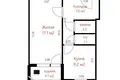 1 room apartment 41 m² Minsk, Belarus