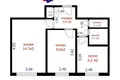 2 room apartment 39 m² Minsk, Belarus