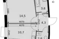 Квартира 1 комната 36 м² Развилка, Россия