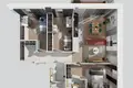 3 bedroom apartment 74 m² Warsaw, Poland