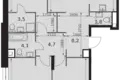 Mieszkanie 5 pokojów 111 m² North-Western Administrative Okrug, Rosja