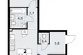 Wohnung 2 zimmer 58 m² Troizk, Russland