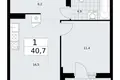 Wohnung 1 zimmer 41 m² Troizk, Russland
