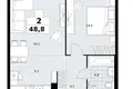 Mieszkanie 2 pokoi 49 m² Kommunarka, Rosja