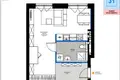 Квартира 1 комната 36 м² Лодзь, Польша