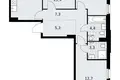 3 room apartment 78 m² Kommunarka, Russia