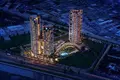 Kompleks mieszkalny High-rise residence with a panoramic view, swimming pools and a conference room, 720 meters from the sea, Izmir, Turkey