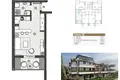 Студия 1 комната 32 м² Кумбор, Черногория
